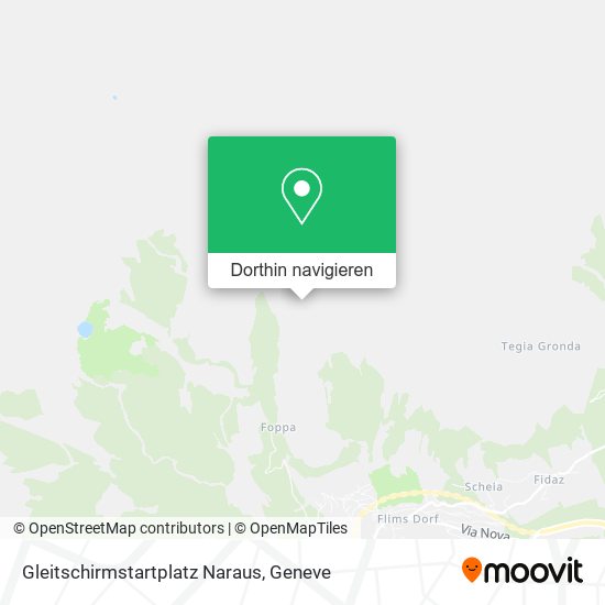 Gleitschirmstartplatz Naraus Karte