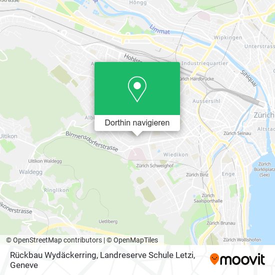 Rückbau Wydäckerring, Landreserve Schule Letzi Karte
