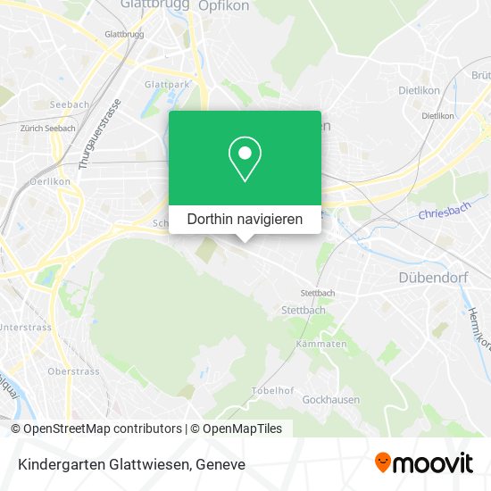 Kindergarten Glattwiesen Karte
