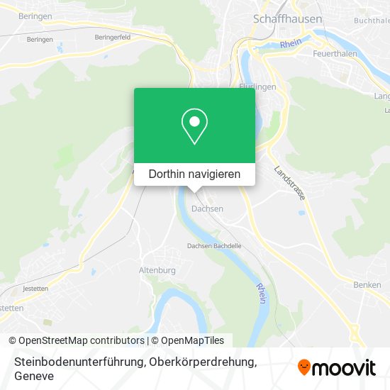 Steinbodenunterführung, Oberkörperdrehung Karte