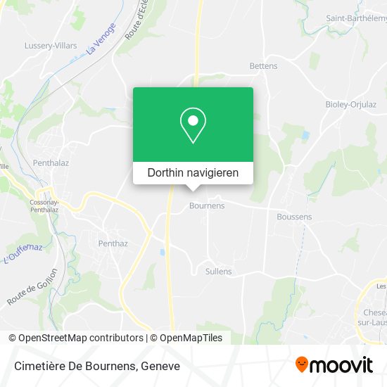 Cimetière De Bournens Karte