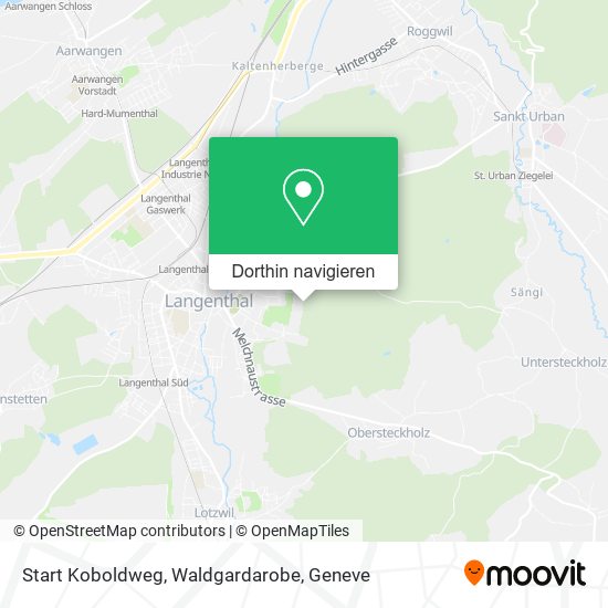 Start Koboldweg, Waldgardarobe Karte