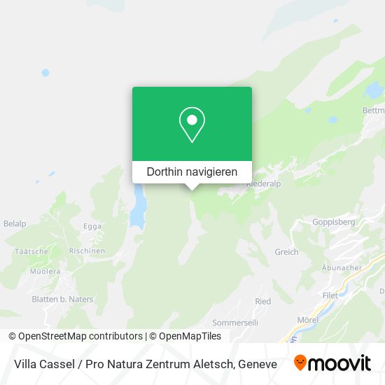 Villa Cassel / Pro Natura Zentrum Aletsch Karte