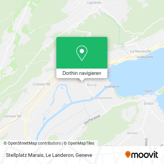 Stellplatz Marais, Le Landeron Karte