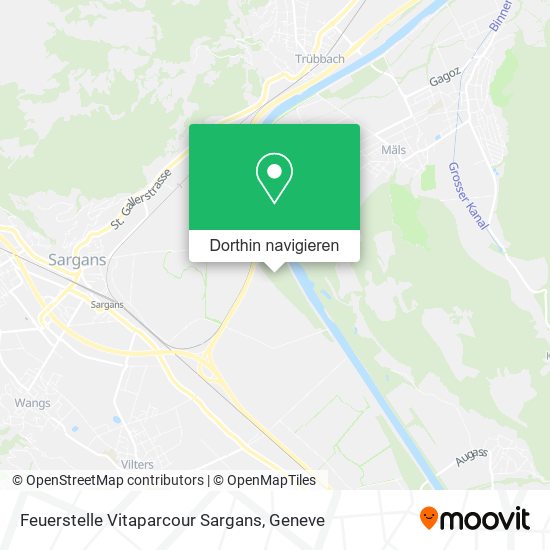 Feuerstelle Vitaparcour Sargans Karte