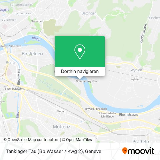 Tanklager Tau (Bp Wasser / Kwg 2) Karte