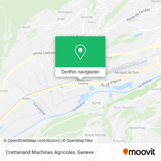Crettenand Machines Agricoles Karte