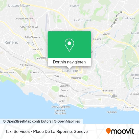 Taxi Services - Place De La Riponne Karte