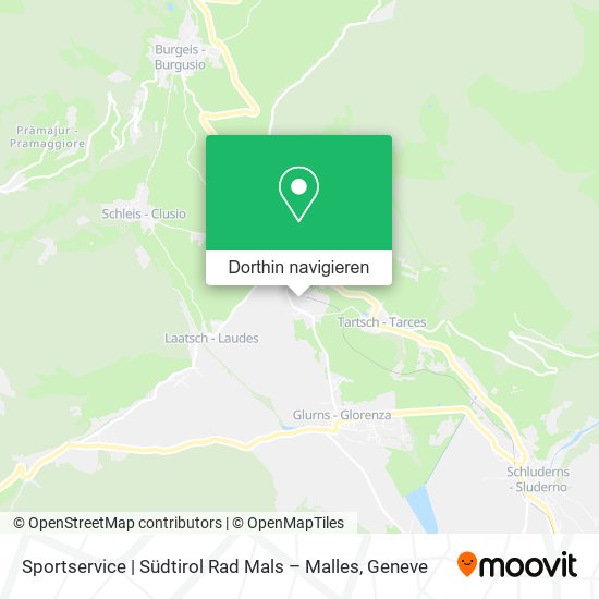 Sportservice | Südtirol Rad Mals – Malles Karte