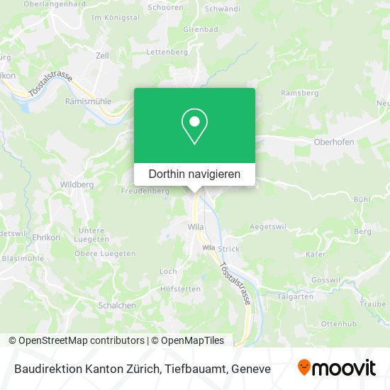 Baudirektion Kanton Zürich, Tiefbauamt Karte