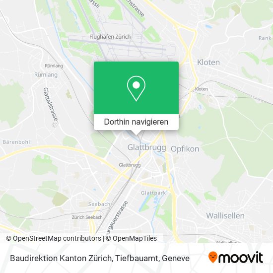 Baudirektion Kanton Zürich, Tiefbauamt Karte