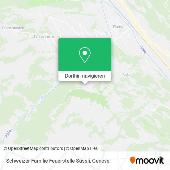 Schweizer Familie Feuerstelle Sässli Karte