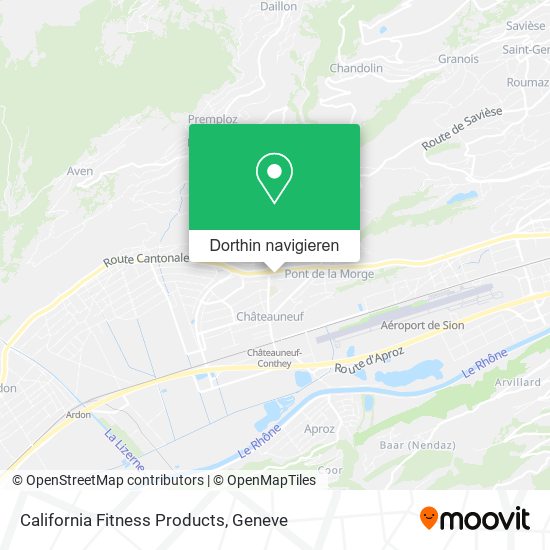 California Fitness Products Karte