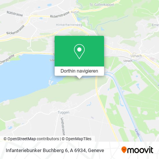 Infanteriebunker Buchberg 6, A 6934 Karte