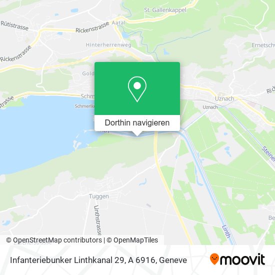 Infanteriebunker Linthkanal 29, A 6916 Karte