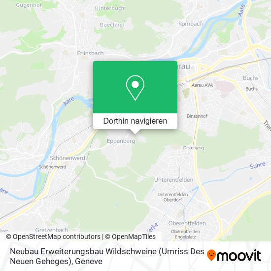 Neubau Erweiterungsbau Wildschweine (Umriss Des Neuen Geheges) Karte