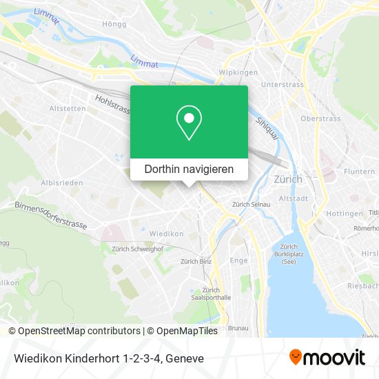 Wiedikon Kinderhort 1-2-3-4 Karte
