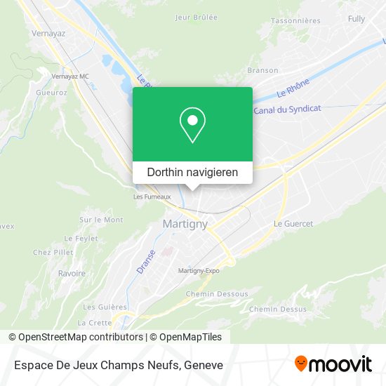 Espace De Jeux Champs Neufs Karte