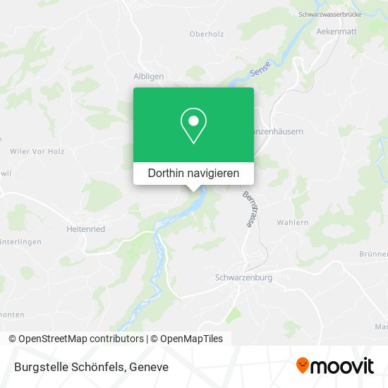 Burgstelle Schönfels Karte