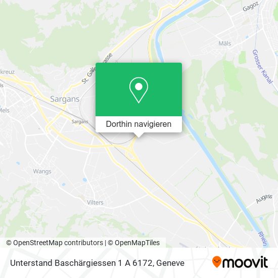 Unterstand Baschärgiessen 1 A 6172 Karte