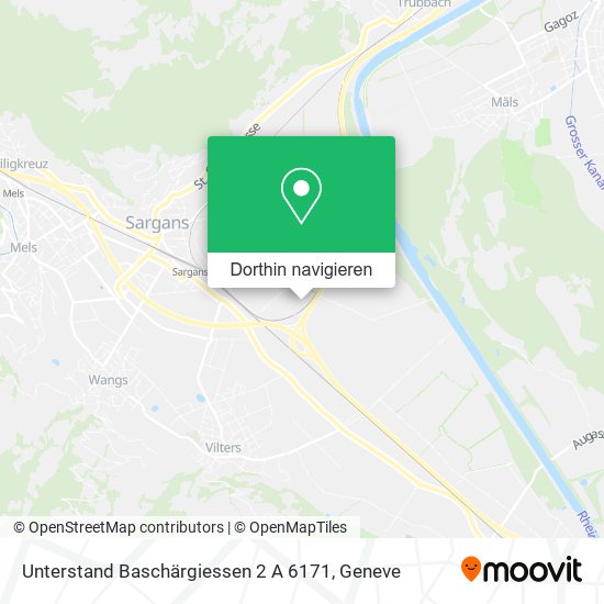 Unterstand Baschärgiessen 2 A 6171 Karte