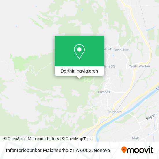 Infanteriebunker Malanserholz I A 6062 Karte