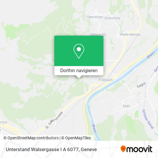 Unterstand Walsergasse I A 6077 Karte