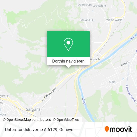 Unterstandskaverne A 6129 Karte