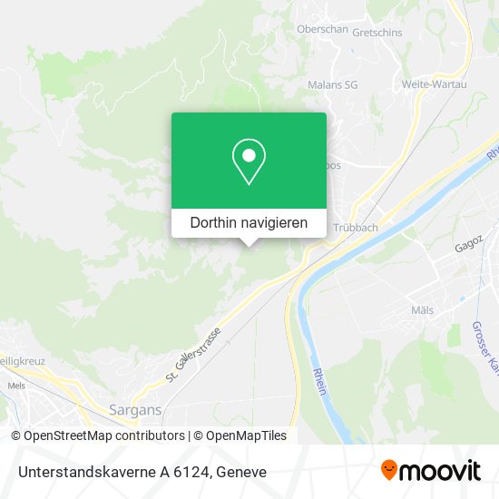 Unterstandskaverne A 6124 Karte