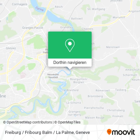 Freiburg / Fribourg Balm / La Palme Karte