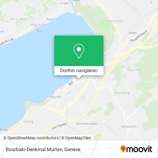 Bourbaki-Denkmal Murten Karte
