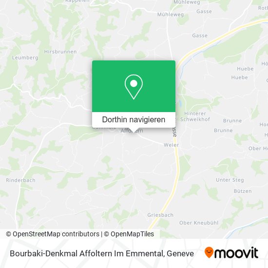 Bourbaki-Denkmal Affoltern Im Emmental Karte