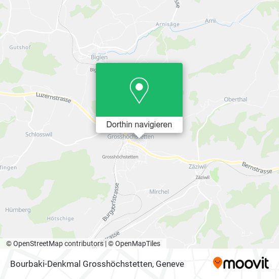 Bourbaki-Denkmal Grosshöchstetten Karte