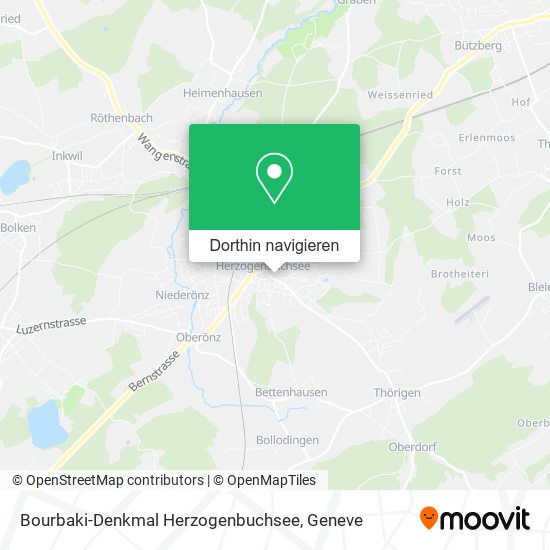Bourbaki-Denkmal Herzogenbuchsee Karte