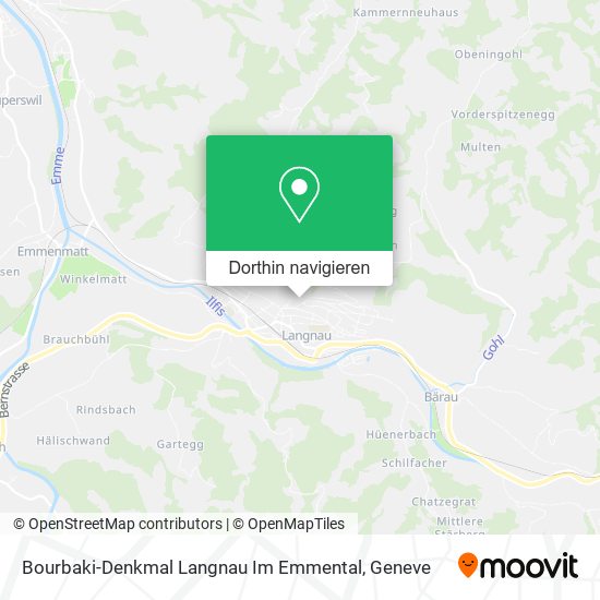 Bourbaki-Denkmal Langnau Im Emmental Karte