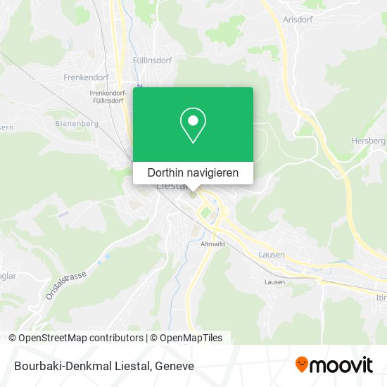 Bourbaki-Denkmal Liestal Karte