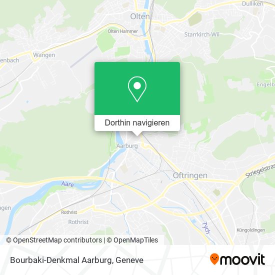 Bourbaki-Denkmal Aarburg Karte