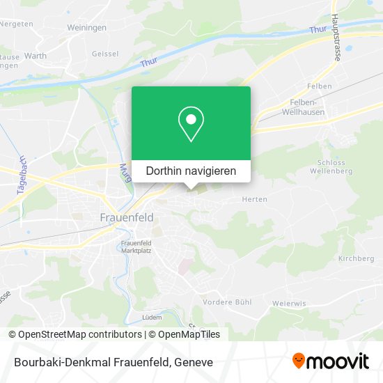 Bourbaki-Denkmal Frauenfeld Karte
