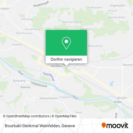 Bourbaki-Denkmal Weinfelden Karte
