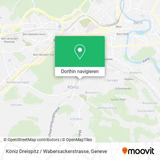 Köniz Dreispitz / Wabersackerstrasse Karte