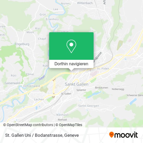 St. Gallen Uni / Bodanstrasse Karte