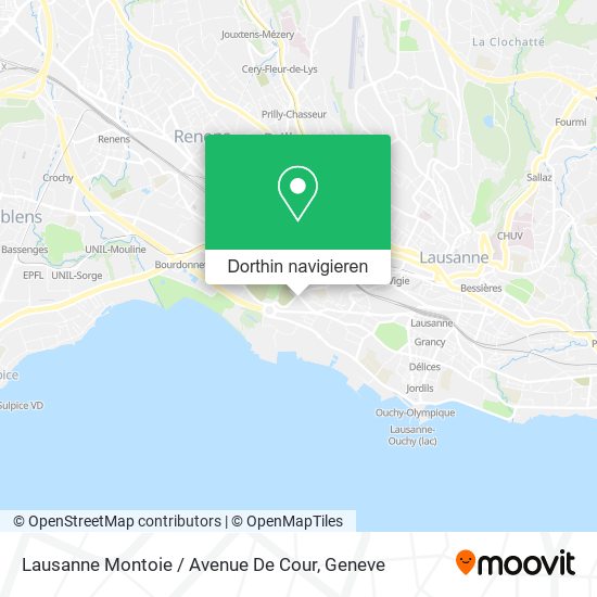 Lausanne Montoie / Avenue De Cour Karte