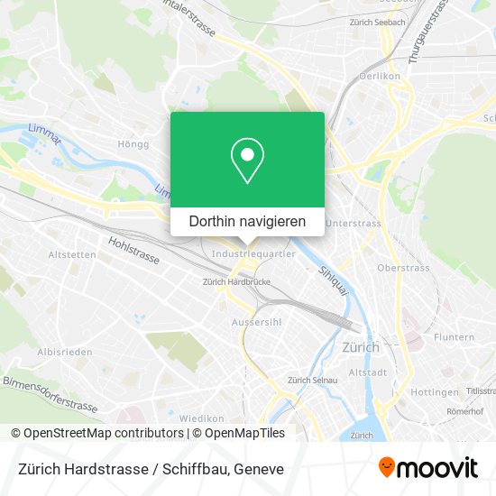 Zürich Hardstrasse / Schiffbau Karte
