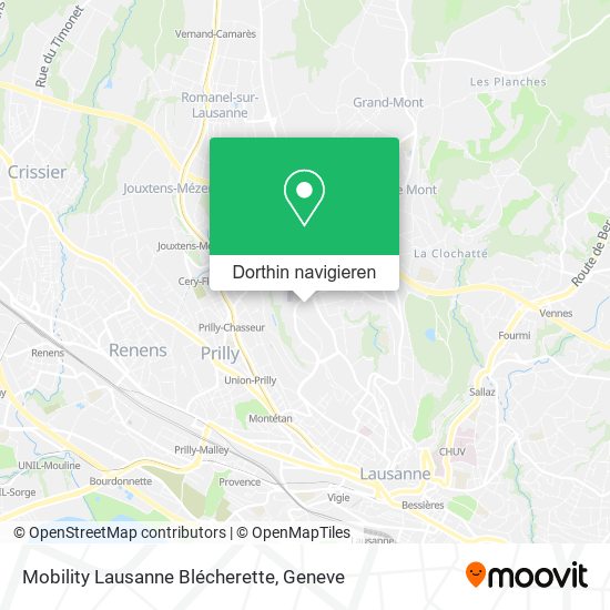 Mobility Lausanne Blécherette Karte