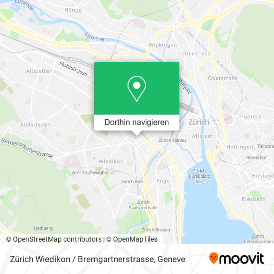 Zürich Wiedikon / Bremgartnerstrasse Karte