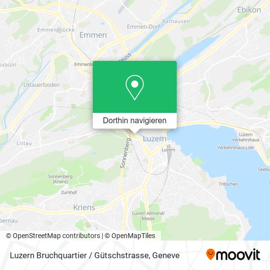Luzern Bruchquartier / Gütschstrasse Karte