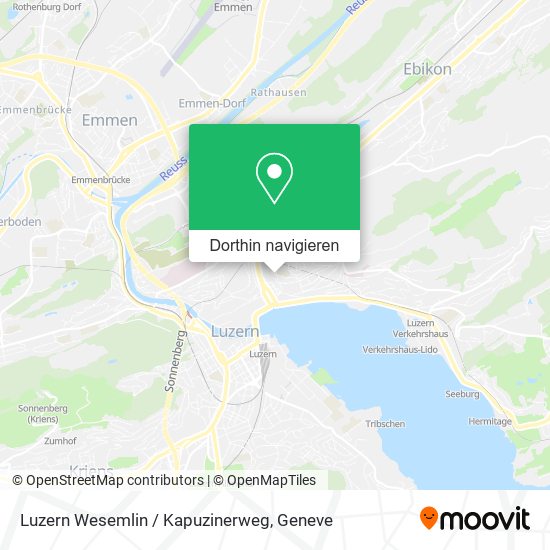 Luzern Wesemlin / Kapuzinerweg Karte