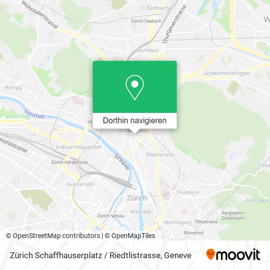 Zürich Schaffhauserplatz / Riedtlistrasse Karte