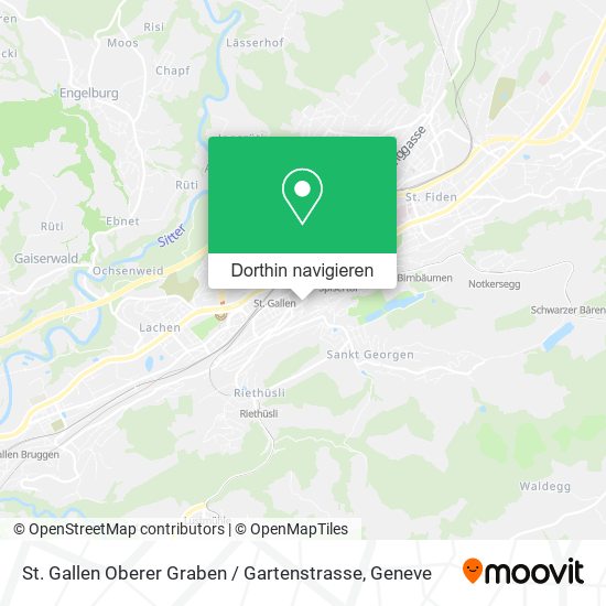 St. Gallen Oberer Graben / Gartenstrasse Karte