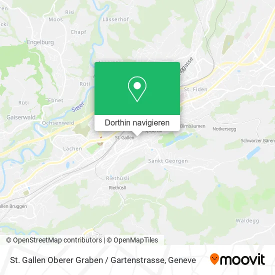 St. Gallen Oberer Graben / Gartenstrasse Karte